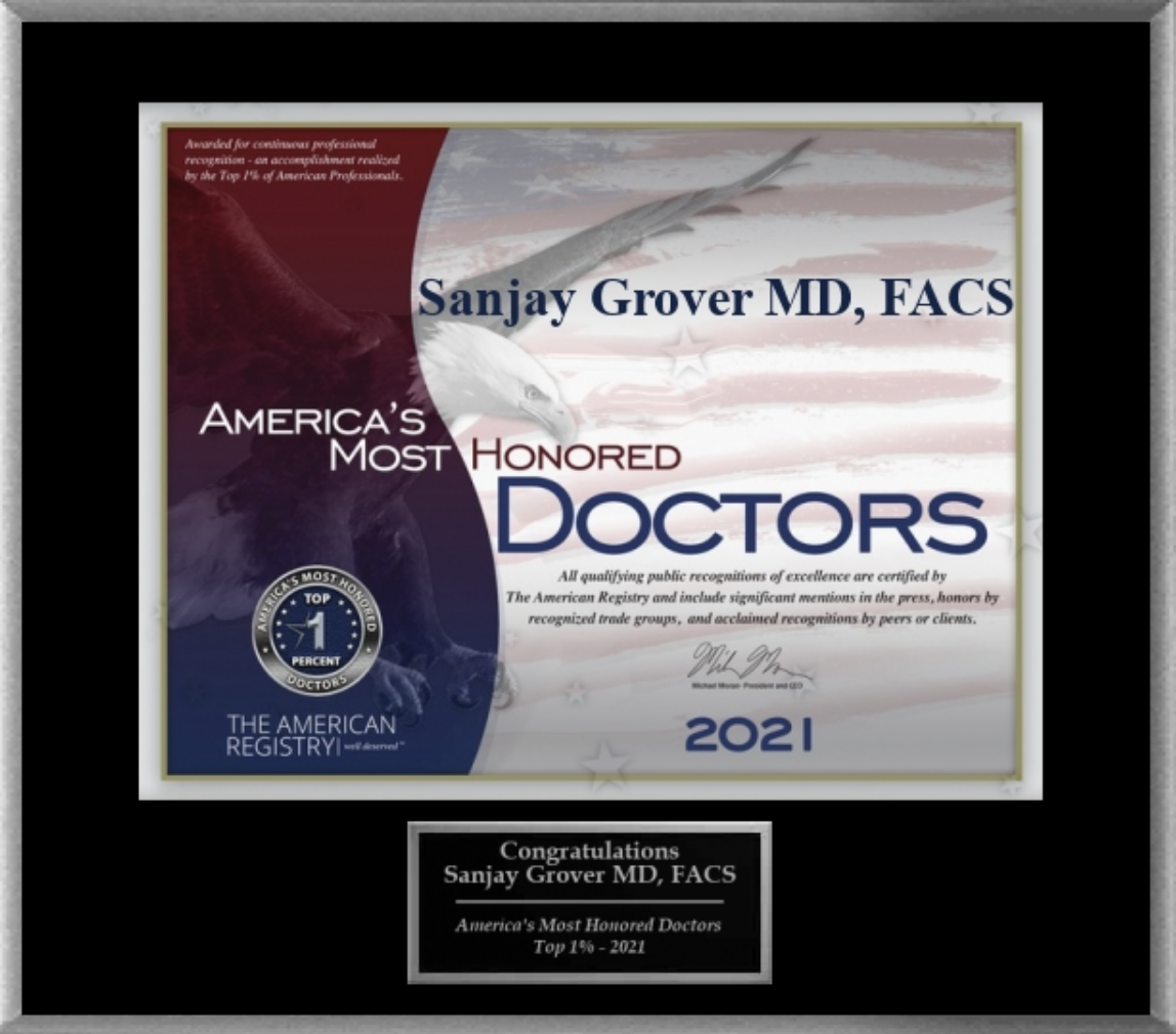 America's Most Honored Doctor award
